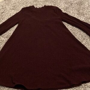Old Navy Deep Burgundy Long Sleeve Dress